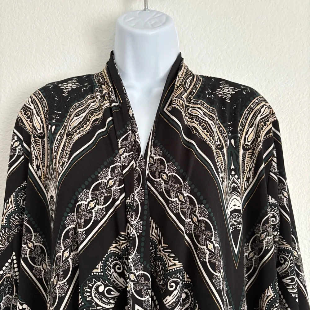 Chicos Travelers Collection Open Front Cardigan Slinky Sz 3 XL 16